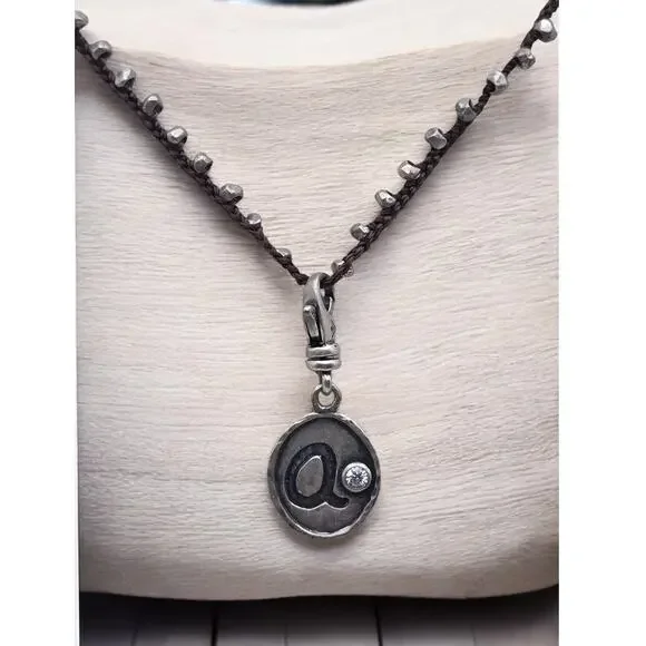 Silpada Silver Beaded Vintage Necklace and Charm CZ 925 Pendant Signed